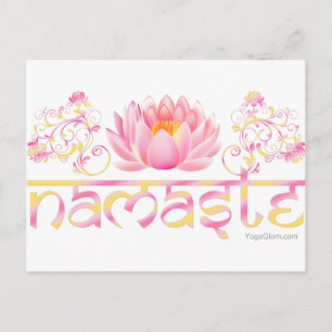 Namaste lotus new vykort