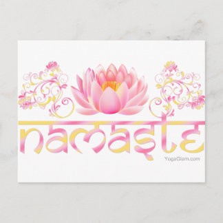 Namaste lotus new vykort