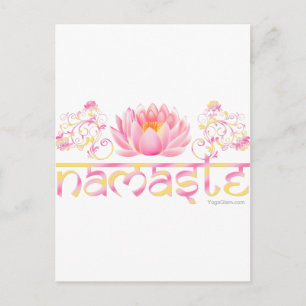 Namaste lotus new vykort