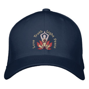 Namaste Lotus om Yoga Pose Embroized Broderad Keps