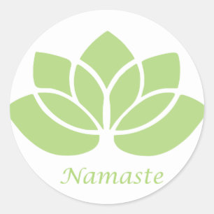 Namaste Lotus Runt Klistermärke