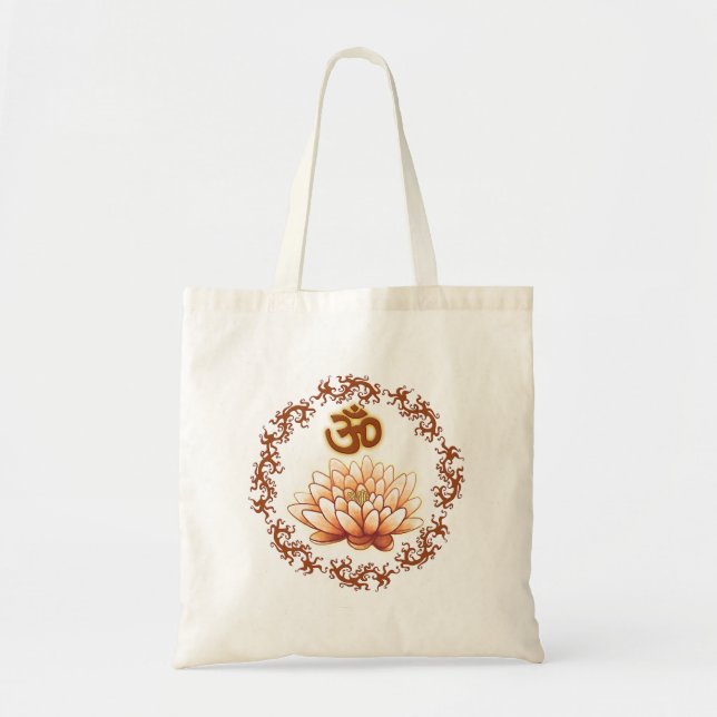 Namaste lotus tote bags tygkasse (Framsidan)