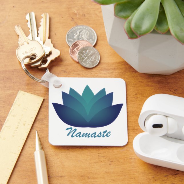 Namaste Lotusblomma Nyckelring (Skrivbord)