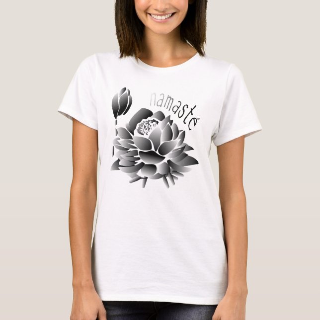 Namaste lotusblomma t-shirt (Framsida)