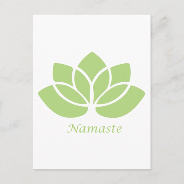 Namaste lotusblomma vykort (Framsida)