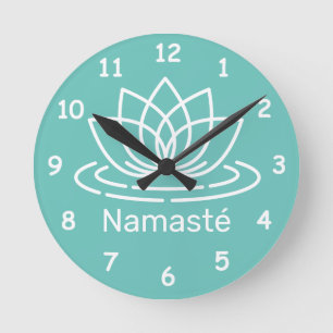 Namasté lotusblomma yoga meditation väggur