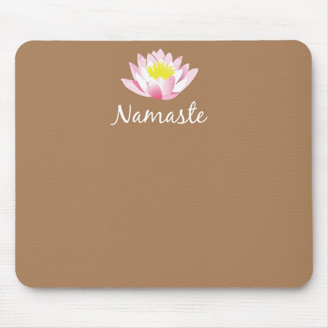 Namaste lotusblommablomma Mousepad Musmatta (Framsidan)
