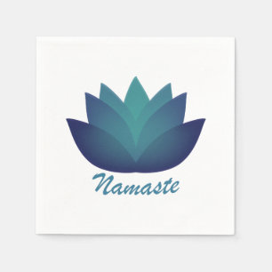 Namaste lotusblommablomma pappersservett