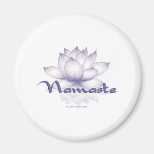 Namaste lotusblommalavendel magnet