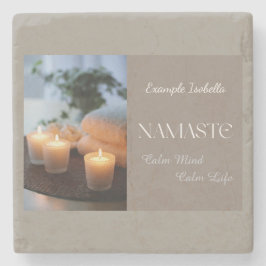Namaste Lugn Sinne Lugnt Liv välbefinnande present Stenunderlägg