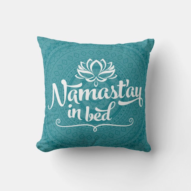 Namaste Mandala Funny Quote ANPASSADE Pillow Kudde (Framsida)