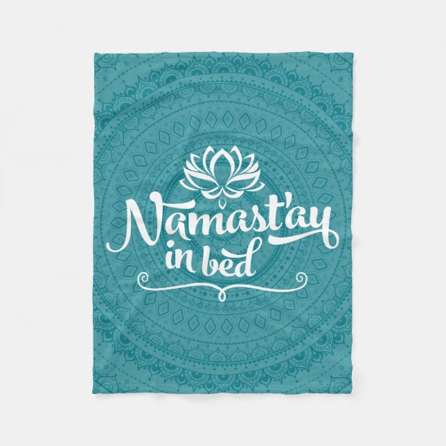 Namaste Mandala Funny Quote Fleece Blanket (Framsidan)