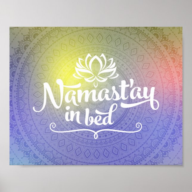 Namaste Mandala Funny Quote Poster (Framsidan)