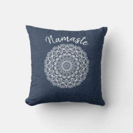 Namaste Mandala Navy Blue Modern Kudde