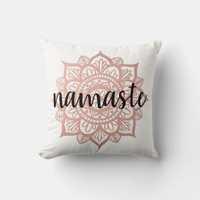 Namaste Mandala Ro Guld Kudde (Framsida)