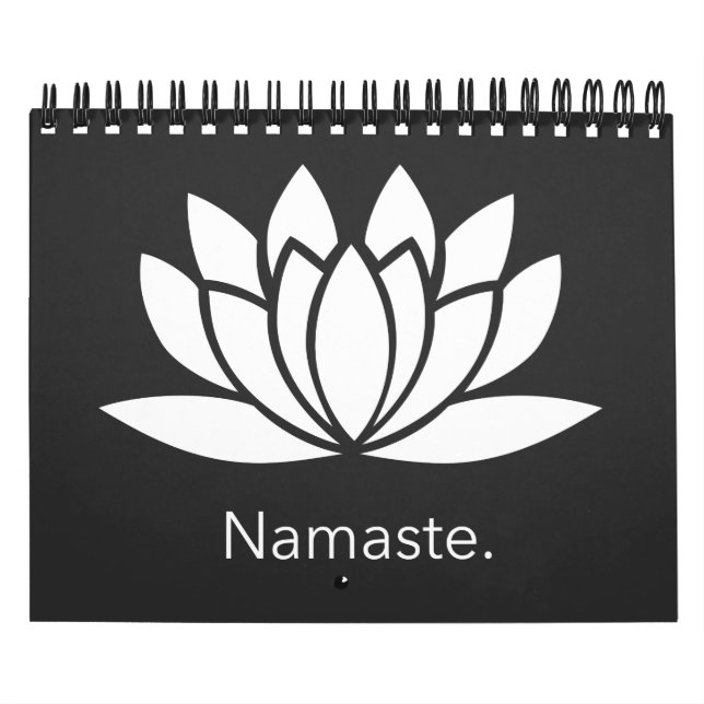 Namaste med Andlig Lotus Flower Kalender (Omslag)