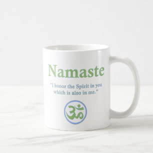 Namaste - med citationstecken och Om-symbol Kaffemugg