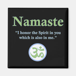 Namaste - med citationstecken och Om-symbol Magnet