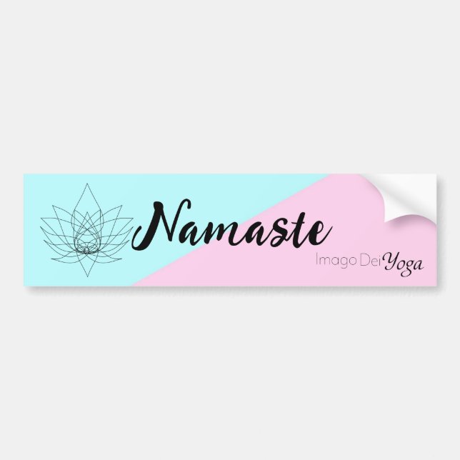 Namaste med Imago Dei Yoga Bildekal (Framsidan)