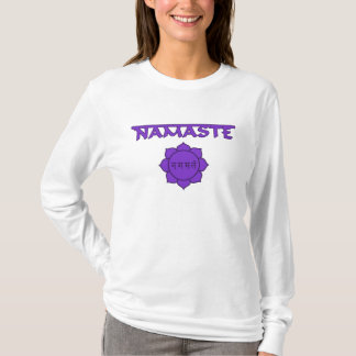 Namaste med lotusblomma och Sanskrit T-shirt