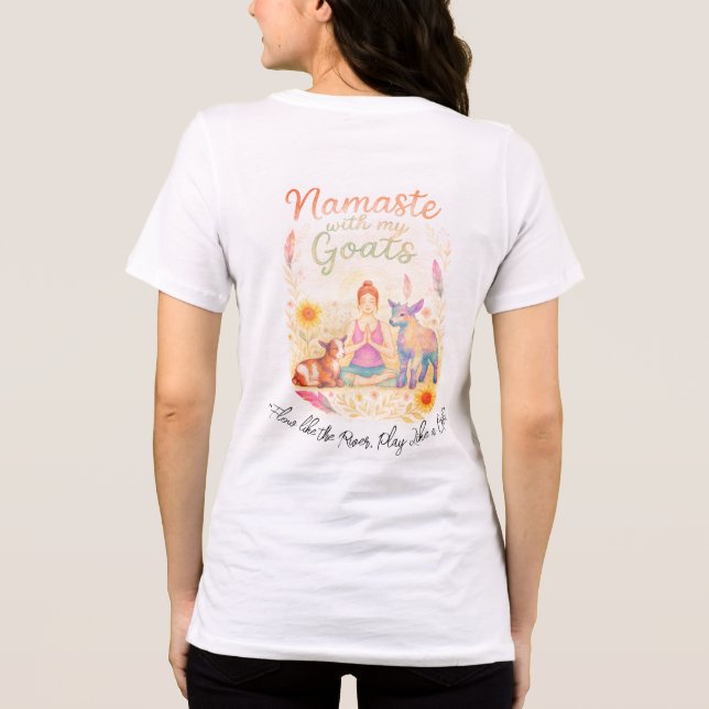 Namaste med mina getter Yoga T-shirt (Baksida)