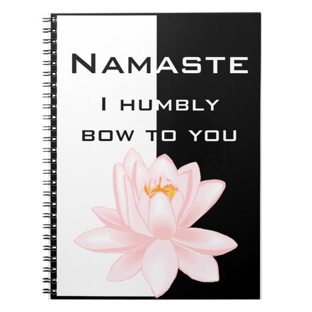 Namaste med Om-symbol Anteckningsbok Med Spiral (Framsidan)