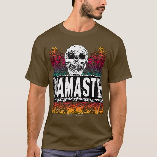 Namaste med skallen t shirt (Framsida)