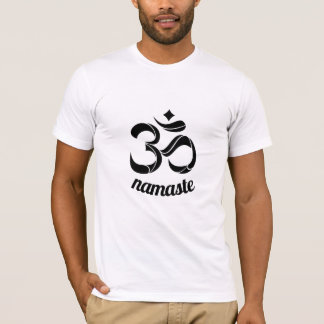 Namaste med tillbaka text t shirt