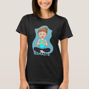 namaste meditation yoga zen andlig buddhism flicka t shirt