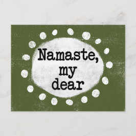 Namaste Min Kära - Grön Postkort Vykort