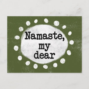 Namaste Min Kära - Grön Postkort Vykort