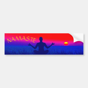 Namaste Mindfulness Meditation och Yoga Zen Sunset Bildekal