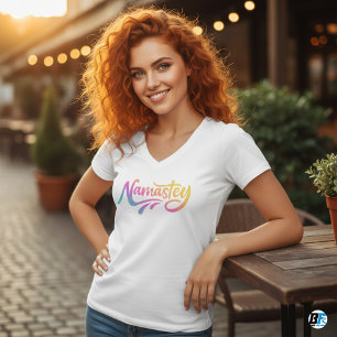 Namaste Modern Andlig Meditation Yoga T-Shirt