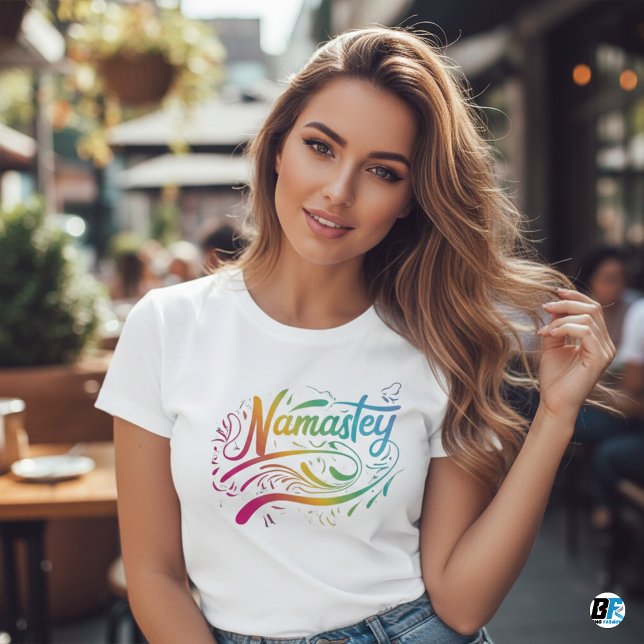 Namaste | Modern Andlig Meditation Yoga T-Shirt (Skapare uppladdad)