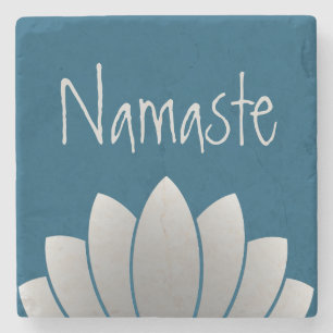 Namaste modern Lotus Blommigt Stenunderlägg