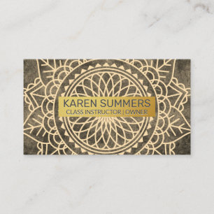 Namaste Mönster Golden Metall Ram Visitkort