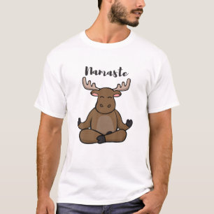 Namaste moose Lotus Yoga Pose för Yoga Teacher T Shirt