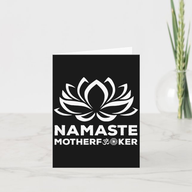 Namaste Motherforer Funny Yoga Gift  Kort (Framsida)