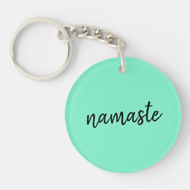 Namaste | Neo Mint Grönt Modern Yoga Andlig (Framsidan)