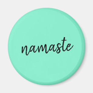 Namaste Neo Mint Grönt Modern Yoga Andlig Magnet