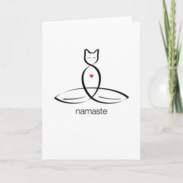 Namaste - Normal stil-text. Kort (Framsida)