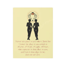 Namaste och Astra Feminine Metall Wall Art