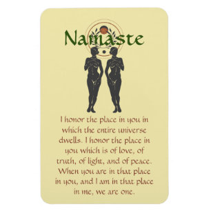 Namaste och Astra Feminine Ord Art Magnet
