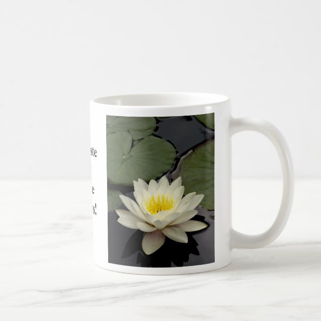 Namaste och för fred lotusblommamugg alltid kaffemugg (Höger)