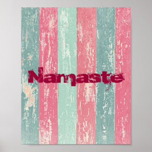Namaste på Grunge Rand Poster