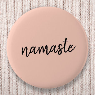 Namaste   Peachy Rosa Modern Yoga Meditation Knapp