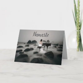 Namaste Quote Tack Fantasy Music Piano Kort