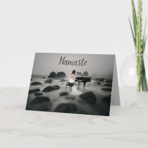 Namaste Quote Tack Fantasy Music Piano Kort