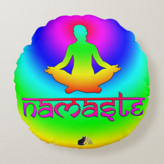 Namaste Rainbow Avsikter Rund Kudde