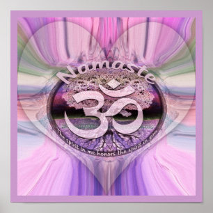 Namaste regnbåge poster